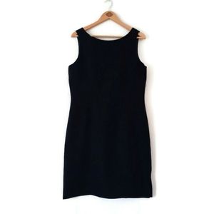 Black Sleeveless Lined Sheath Dress Events Career